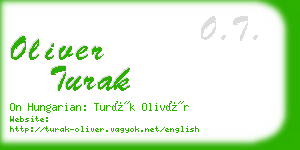 oliver turak business card